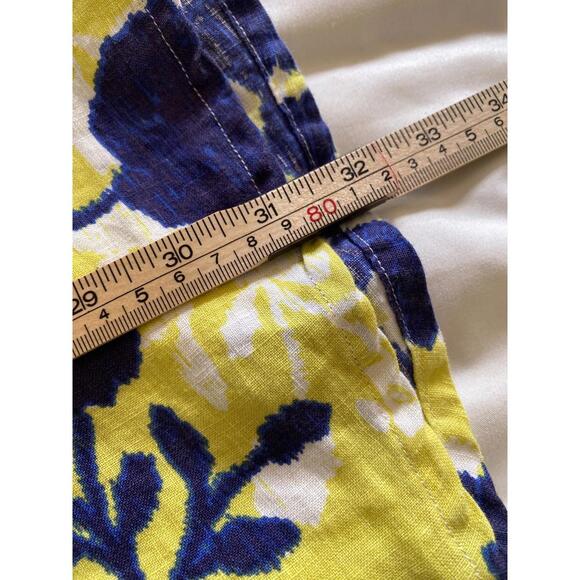 Tyler Boe Women's Blue/Yellow Floral Linen Shift Dress Sz S - Picture 7 of 9